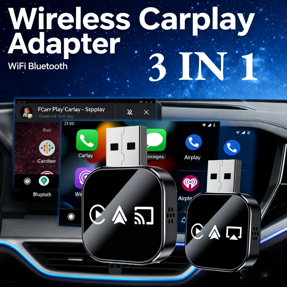 SmartPlug™ – Universell Smart Plugg Trådløs CarPlay Og Android Auto Adapter