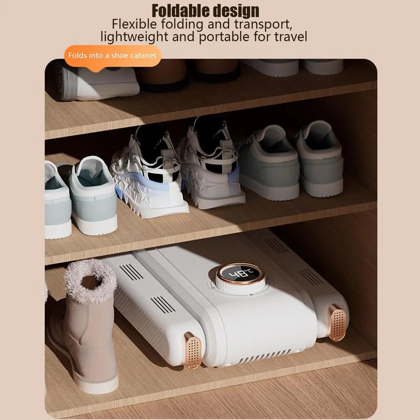 Globetrek° ShoeDryer - Bærbar Elektrisk Smart Foldbar Sko Tørrer