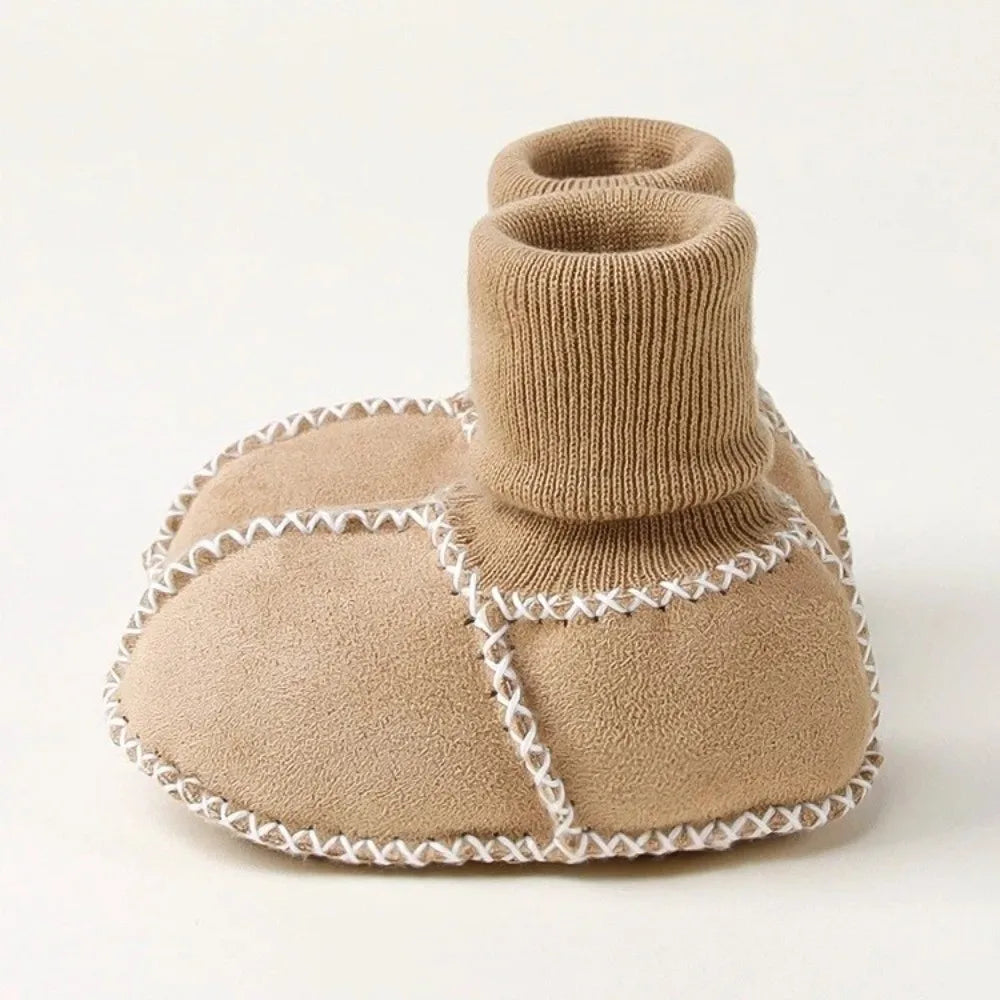 Happy™ InfantSocks 1+1 GRATIS: Elegante Varme Ruskind Krybbesikre Spedbarnssokker
