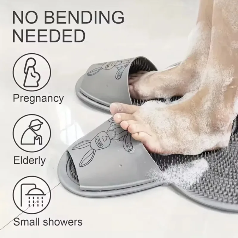 FootScrubber™ - Kaninformet Brusefodskrubber Og Massagemåtte