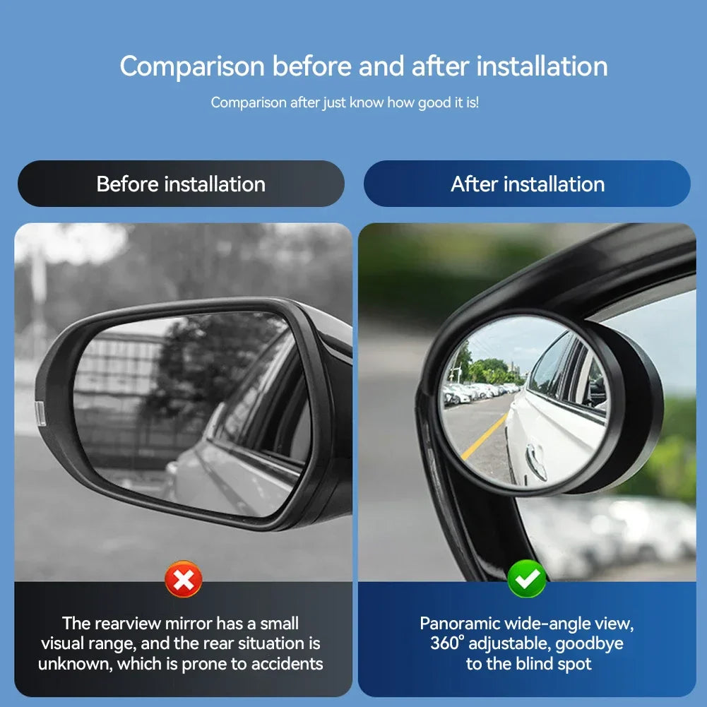 MirrorVisors 1+1 GRATIS: Bilsidespeil Regn Øyenbryn Blindsone Speil Visirer