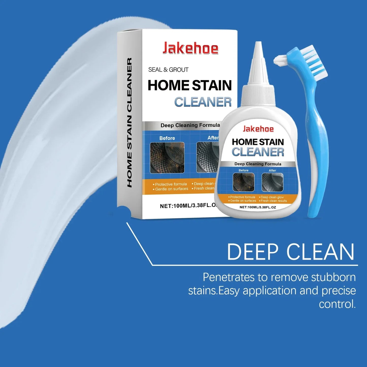 Cleaner Pro° StainSolution 1+1 GRATIS: Tung-Pligt Multi-Overflade Plet Løsning Med Skrubbe-Børste