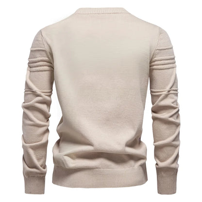 Icone™ StylishSweater: Herre Rund Hals Lunt Stilfuldt Sweater