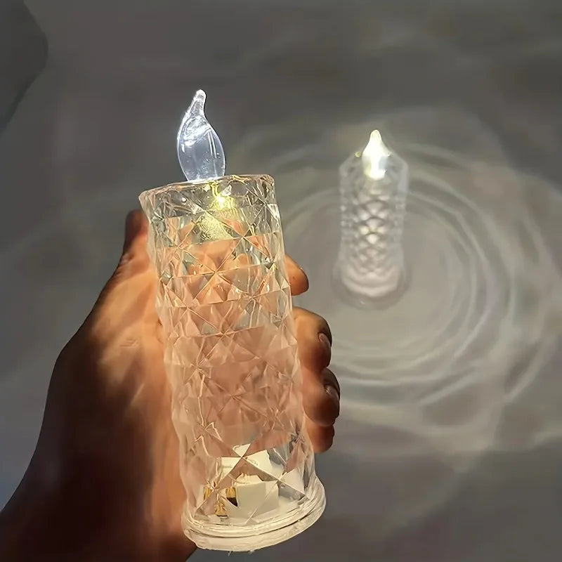 Ledsen™ CrystalCandle 1+1 GRATIS: Elegant Krystalllys Inspirert LED Bordlampe