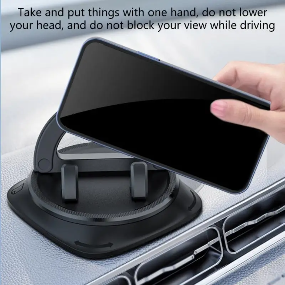 Holder360° MobileHolder: Sklisikker Dashboard Mobilholder Med 360° Rotasjon