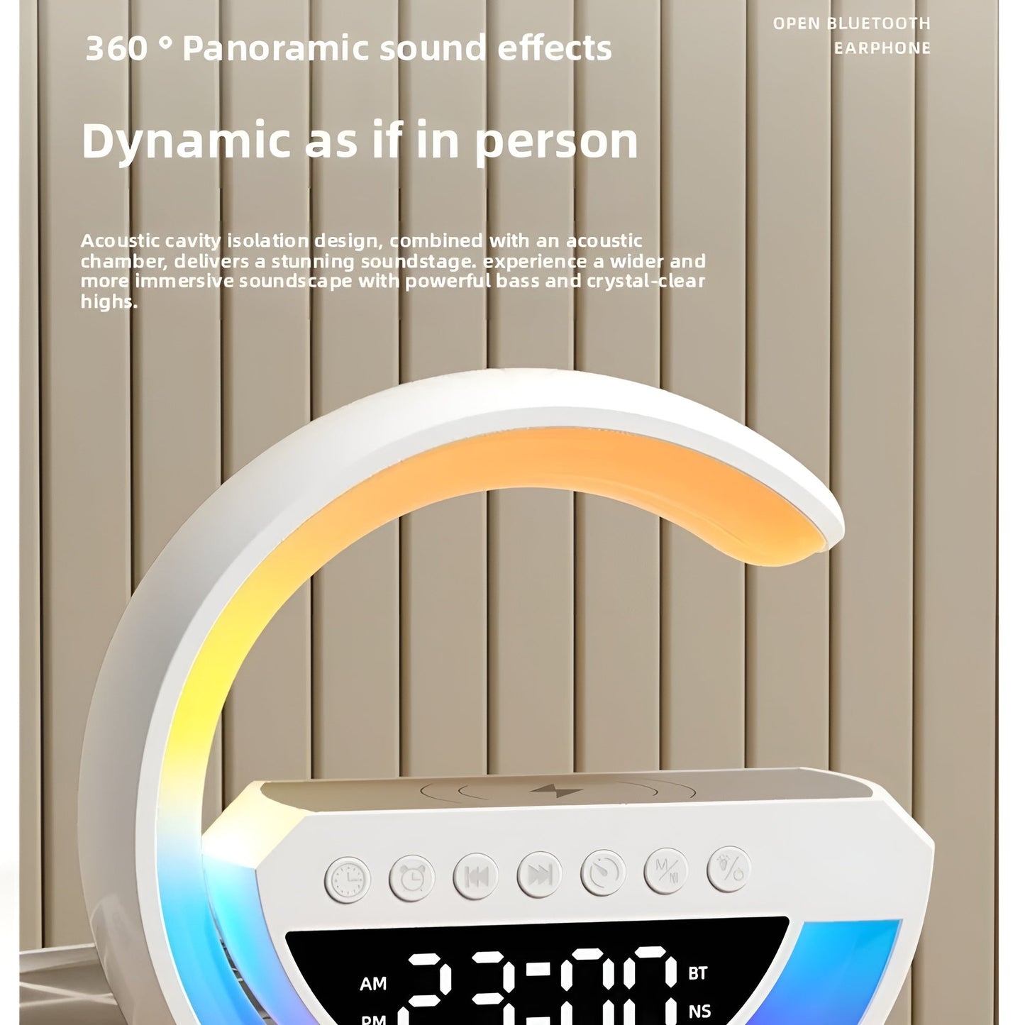 Ledsen™ Relaxi: Smart Avslapning Lys Atmosfære Bluetooth-høyttaler og Lader