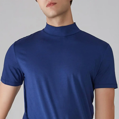 Icone™ FitShirt 1+1 GRATIS: Herre Smal Passform Høy Hals Avslappet Skjorte