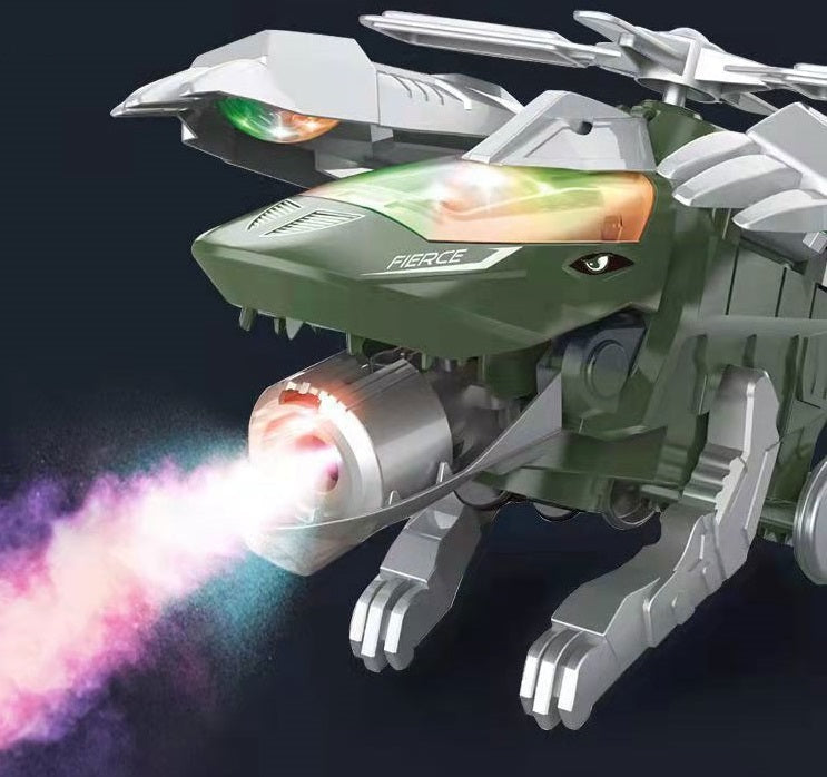 Kletshuts™ Dino - LED Transformerende Dinosaur Helikopter Leketøy