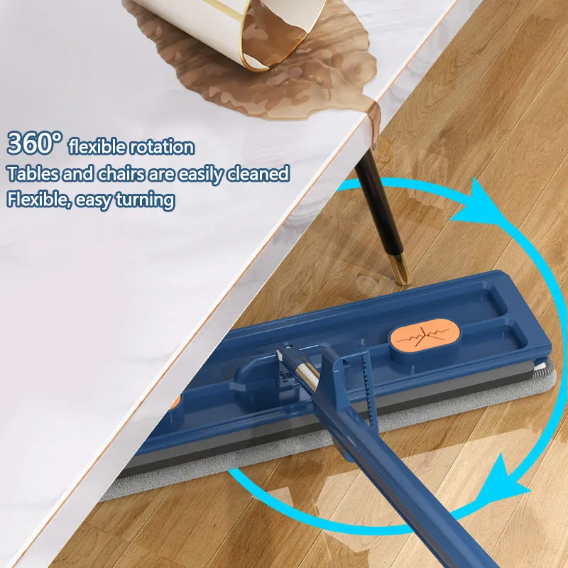 Cleaner Pro° RotatingMop: Sterkt Håndtak Enkel Rengjøring 360° Roterende Flat Mopp