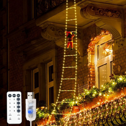 Ledsen™ ChristmasLadder: Slitesterk Utendørs LED Julestige Lysdisplay