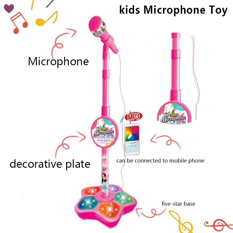 Kletshuts™ MicrophoneStand - Interaktivt Musikk Karaoke Mikrofonstativ For Barn