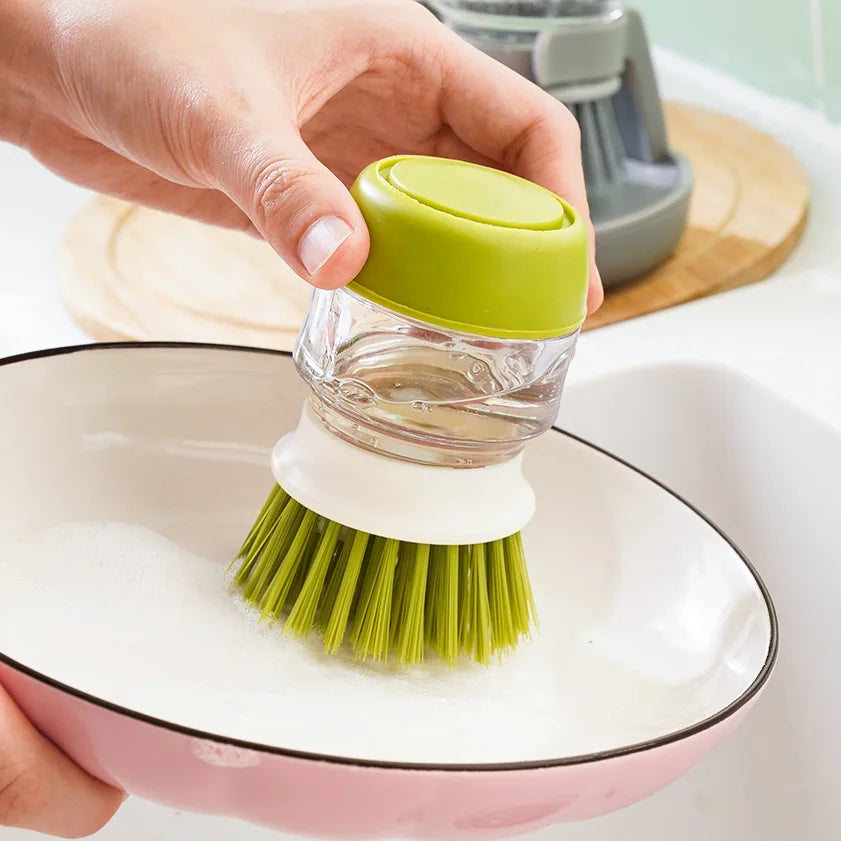 Globetrek° DishwashingBrush 1+1 GRATIS: Nem At Bruge Sæbedispenser Køkken Skrubbe Opvask Børste