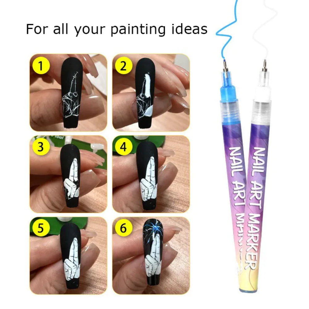 NailStyler™: Presisjon Neglekunst Liner Verktøysett Neglestyler