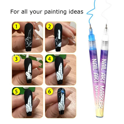 NailStyler™: Presisjon Neglekunst Liner Verktøysett Neglestyler