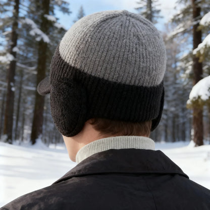 Icone™ EarflapBeanie 1+1 GRATIS: Tyk Strikket Vinter Beanie Øreklapsbeskyttelse