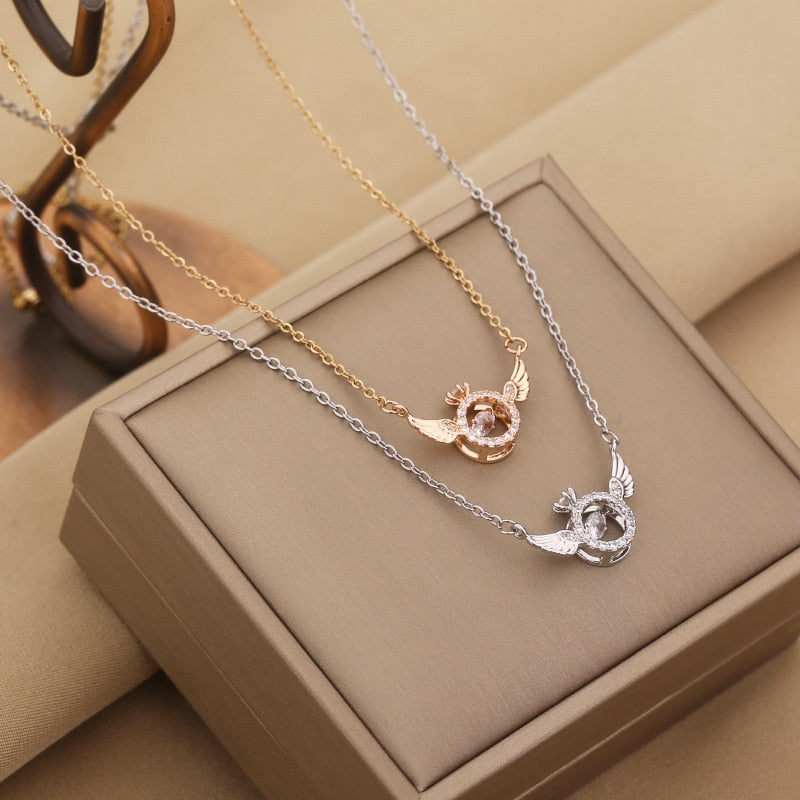 Jewelance™ - Elegant Halskjede Med Englevinger