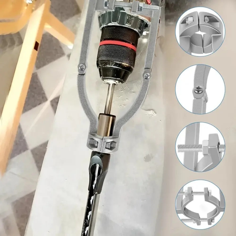 DrillBracket - Trebearbeiding Firkantet Hull Bor Bits Adapter Brakett