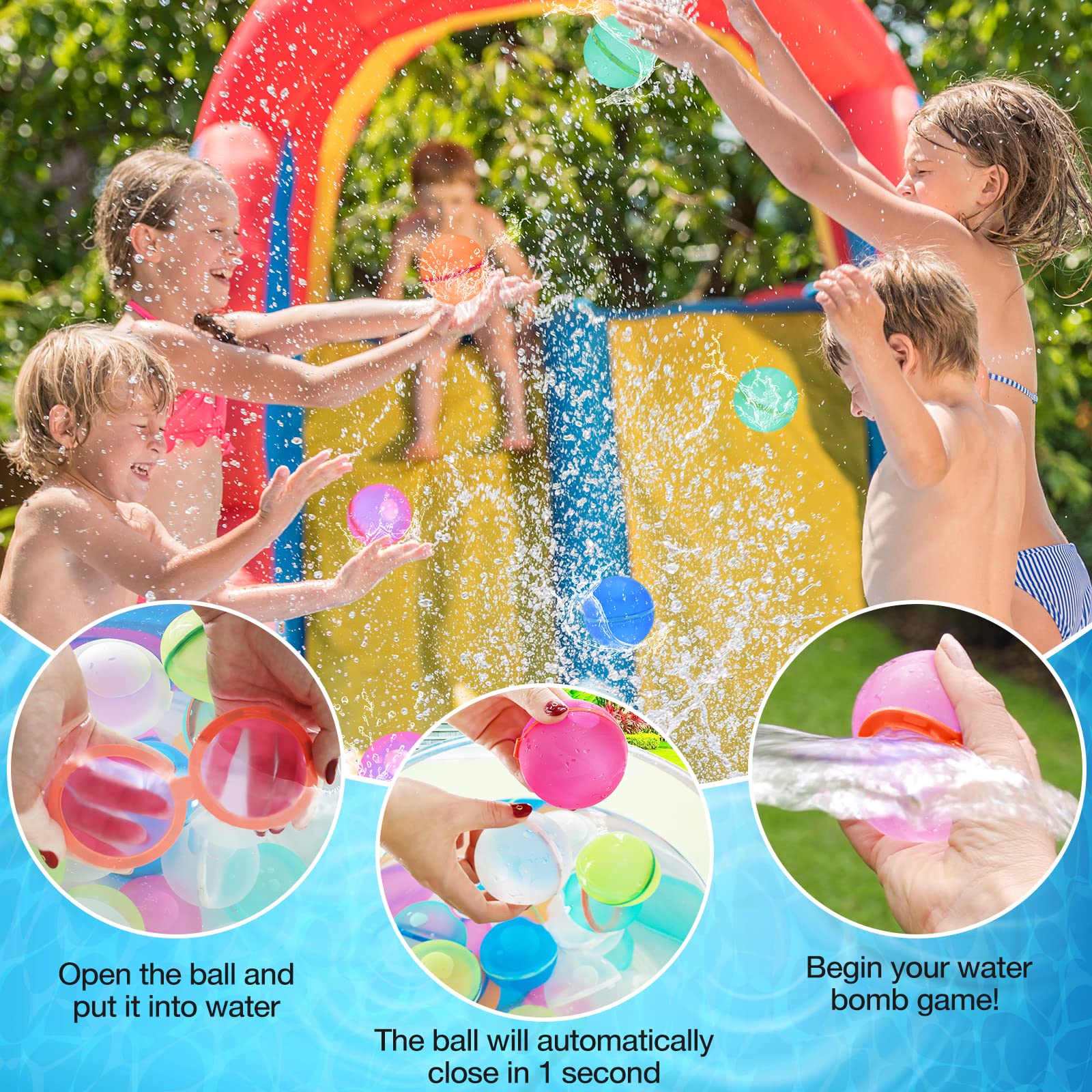 Kletshuts™ SplashFun - Gjenbrukbare Vannballonger