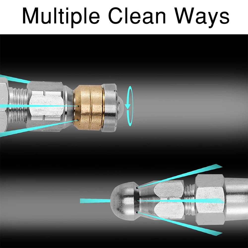 Globetrek° PowerNozzle: Universal Passform Kraftig Rørrensing Kraftdyse
