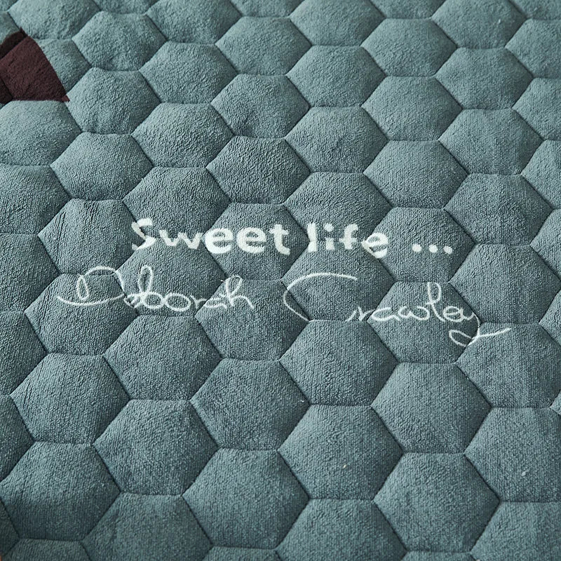Icone™ CozyBedsheet: Tæt-Fittende Tykk Tekstureret Hyggeligt Sengetøj