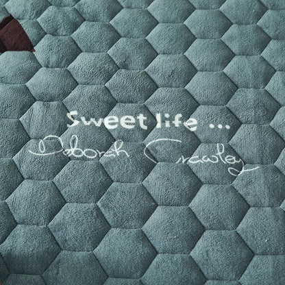 Icone™ CozyBedsheet: Tæt-Fittende Tykk Tekstureret Hyggeligt Sengetøj