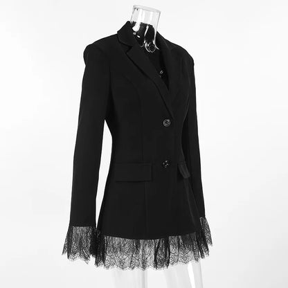 Icone™ LuxuryBlazer: Kvinners Blonde Dobbelt-revers Luksusblazer