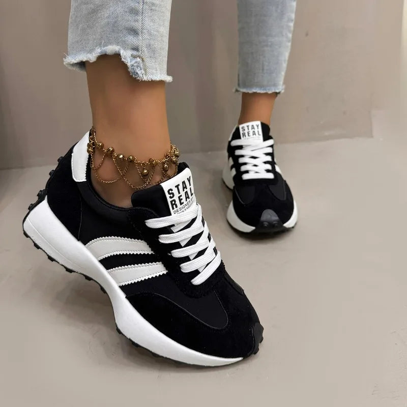 Happy™ PlatformSneakers: Stilige Avslappede Lettvekt Plattformsneakers