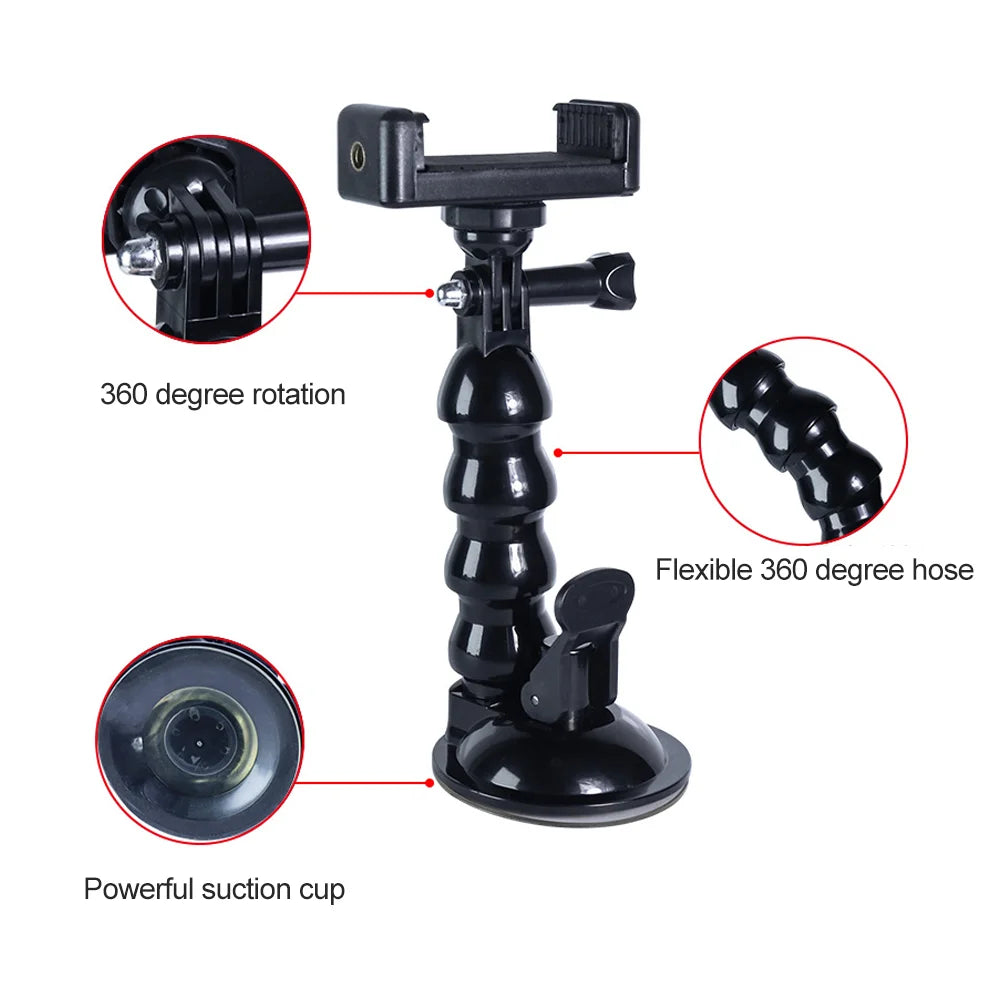 GlideHold® FlexibleHolder 1+1 GRATIS: Universal Suge Grundlag Svanehals Telefon Fleksibel Holder