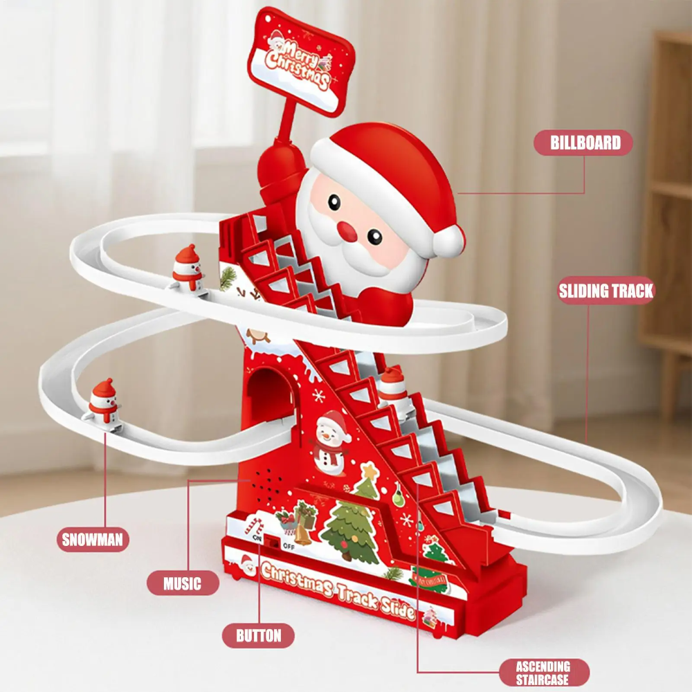 Kletshuts™ SantaSlide: Julenissen Klatring Og Racing Rutsjebane Spor Leketøy