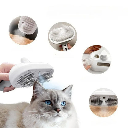 DogCatFri™ PetSteamer: 2-I-1 Spray Pleje Kæledyr Damper Børste