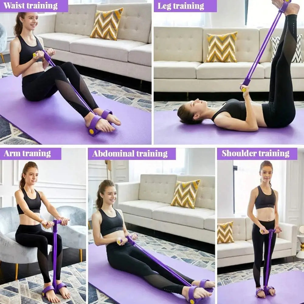 BandTrainer 1+1 GRATIS: Elastisk Lett-Å-Bære Fitness Pedalbåndtrener