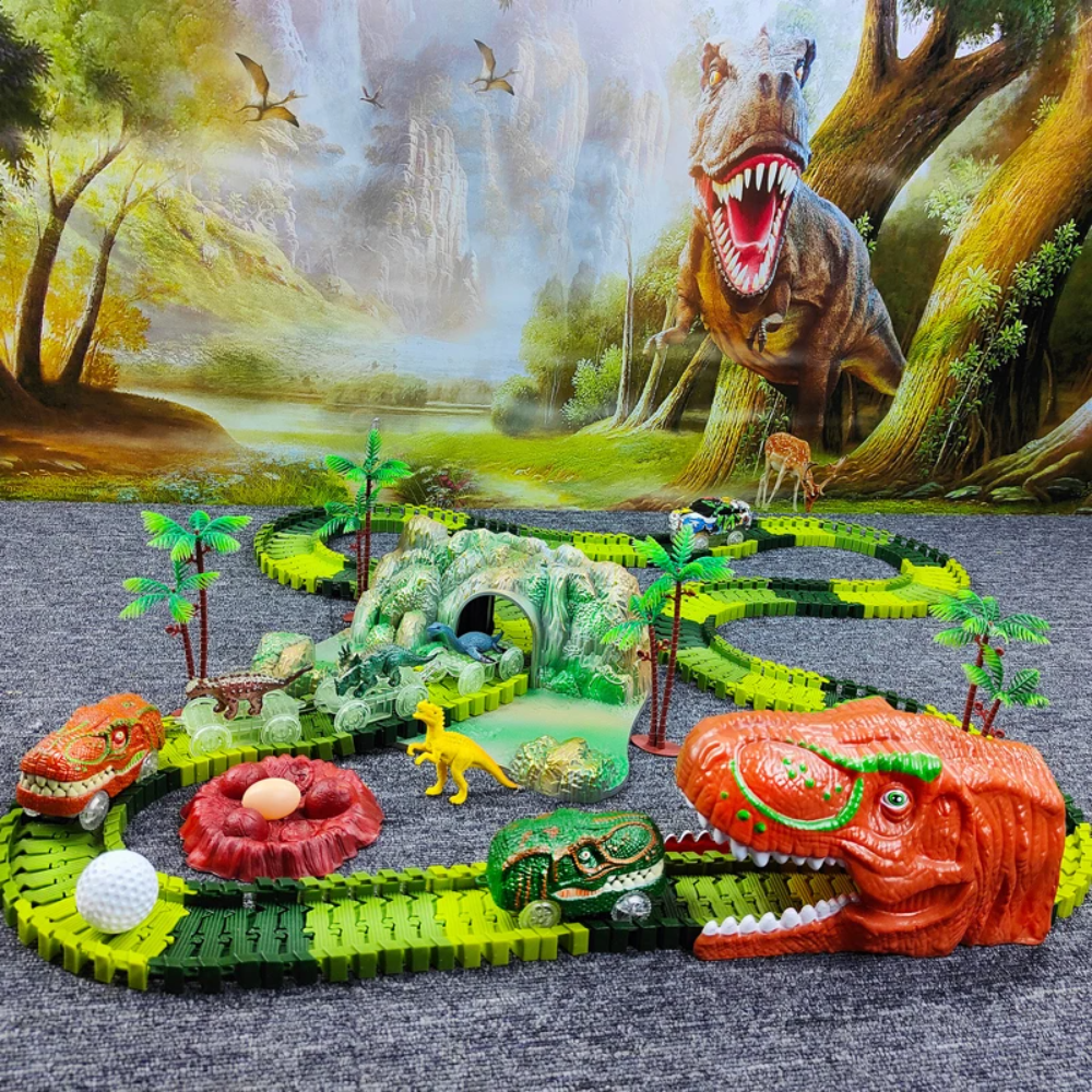 Kletshuts™ DinoTrack – Fleksibelt Dino Banebyggesett