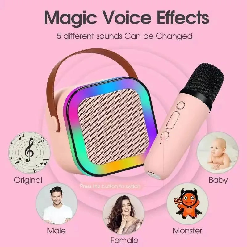KaraokePro – Mini Karaokemaskin Med Trådløse Mikrofoner