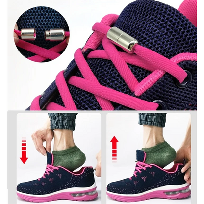 ElasticShoelaces 1+2 GRATIS - Justerbar Komfortabel Hver Dag Slid Elastik Begreb Snørebånd