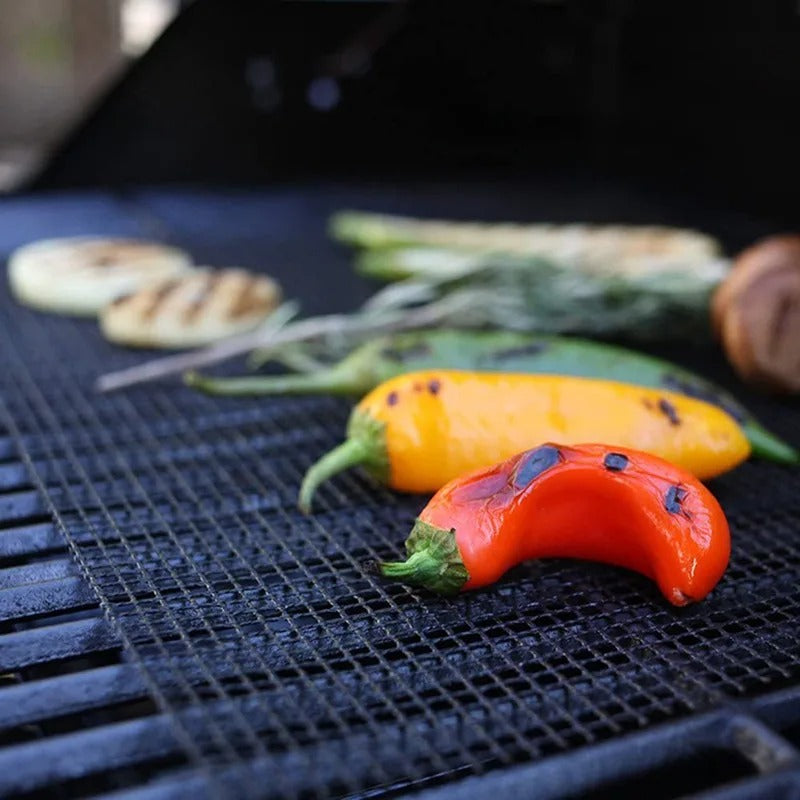 Globetrek° GrillNet: Gjenbrukbart, Varmebestandig, Ikke-klebende BBQ-Grillnett