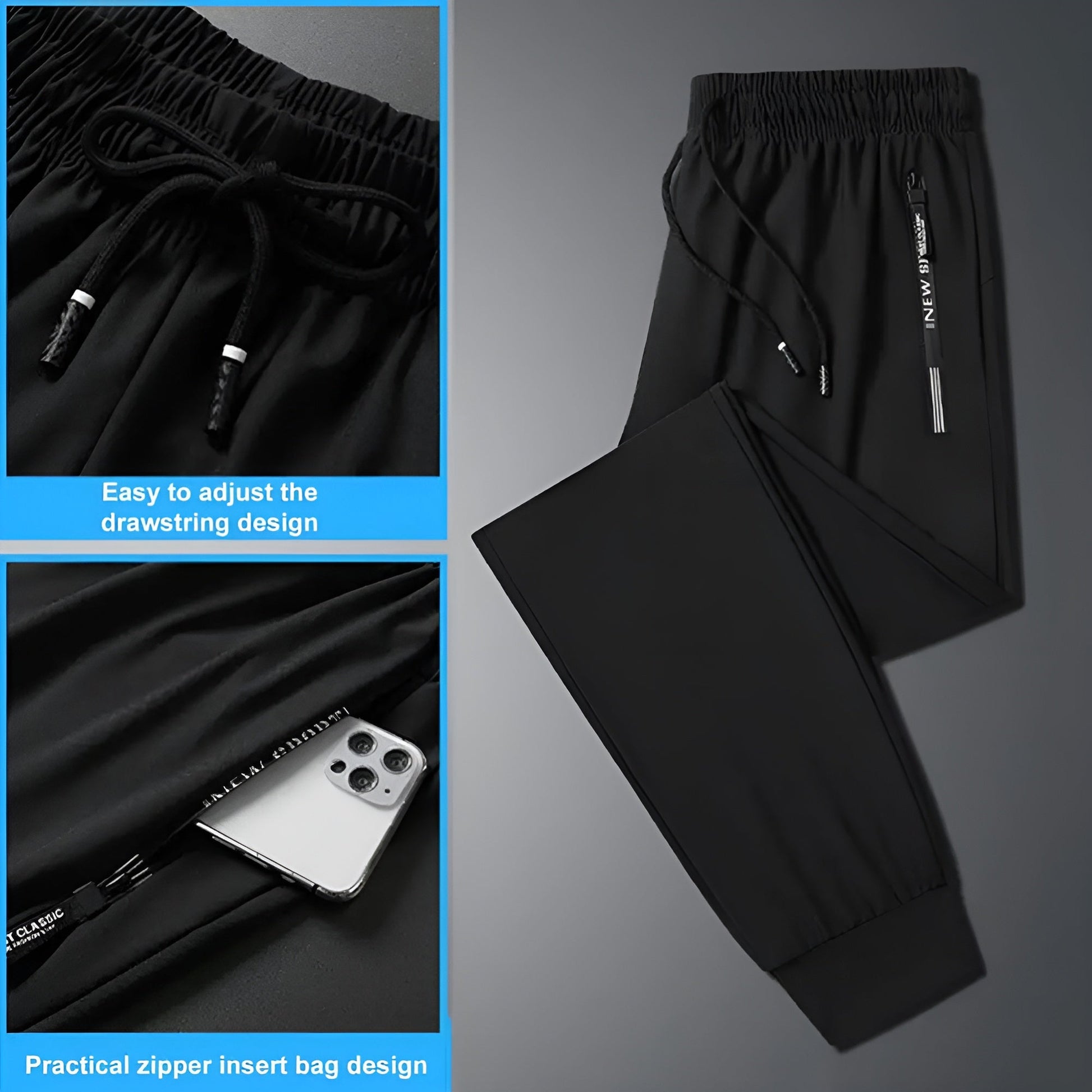 Icone™ ComfyTrousers: Komfort Hele Dagen, Hurtigtørkende, Strekkbare, Behagelige Bukser