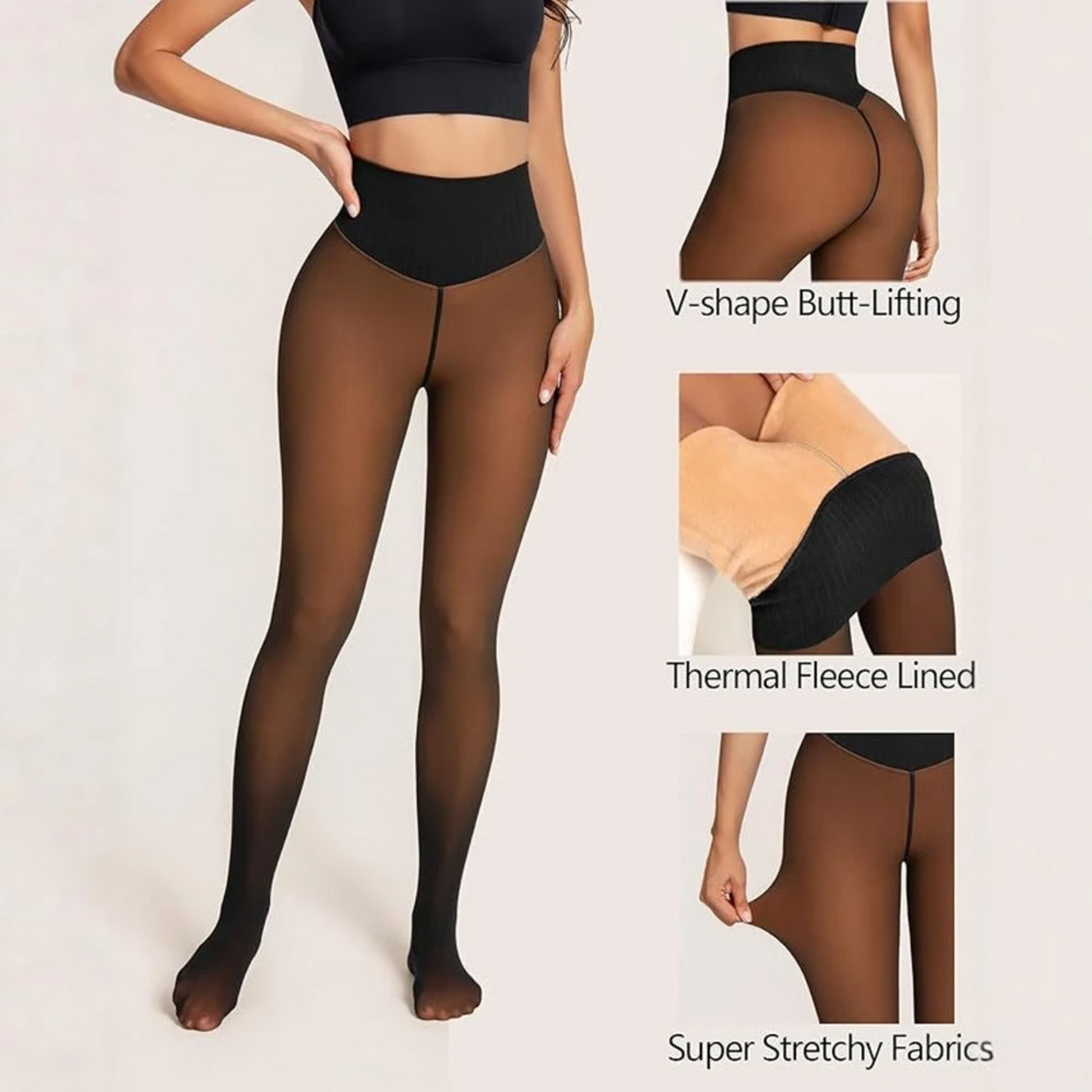 Icone™ PremiumLeggings: Høykvalitets Full Dekning Formende Støtte Premium Leggings