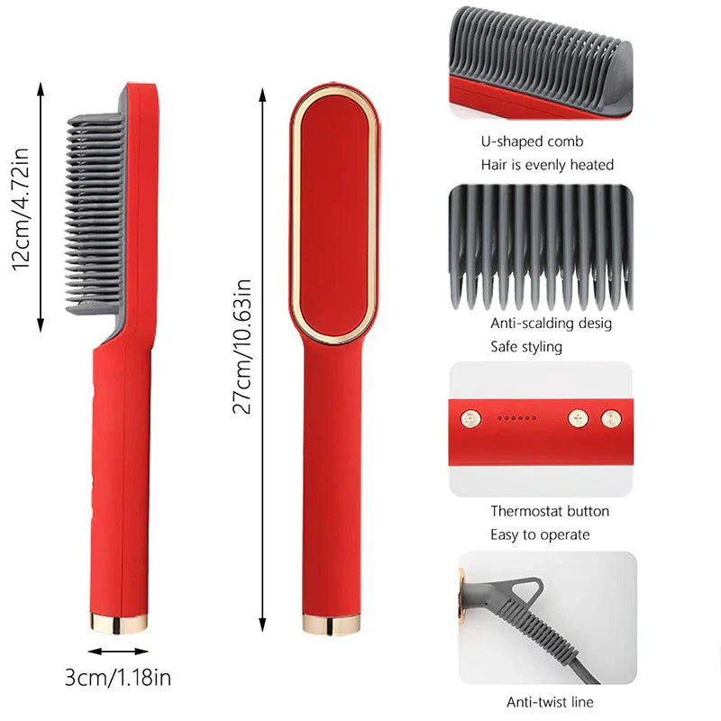 Rose® CeramicBrush - Hår Glattejern og Krøllbørste