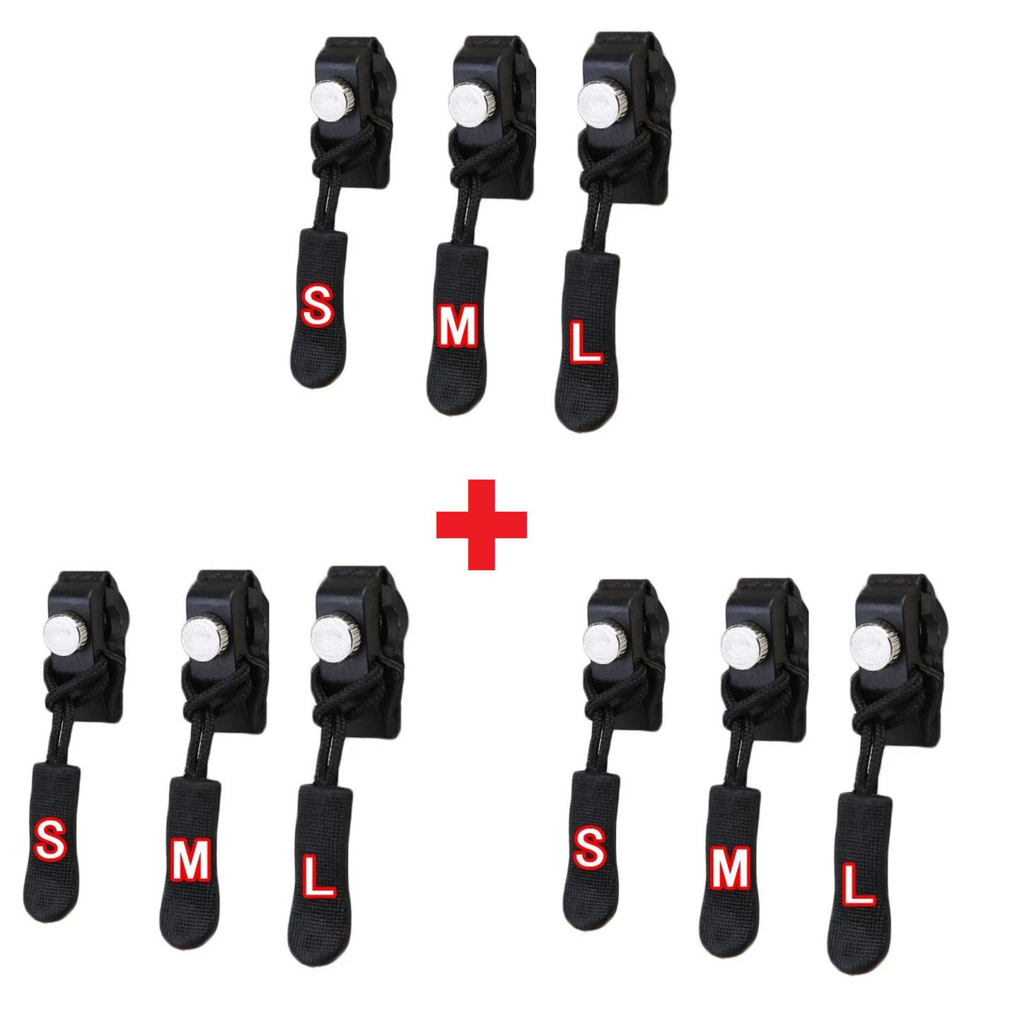 ZipperPull 1+2 Sett GRATIS - Enkel Fix Multi-Bruk Glidelås Erstatning Avtagbart Trekk Grep