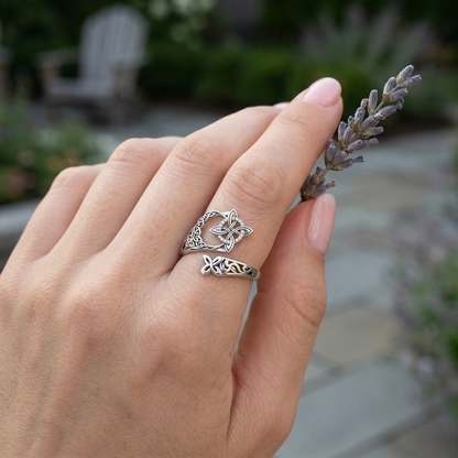 Jewelance™ KnotRing 1+1 GRATIS: Vintage-inspireret justerbar minimalistisk keltisk knotringe