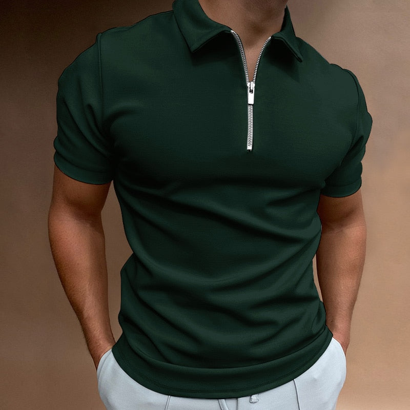 Icone™ ZippedPolo: Klassisk passform Stilfull glidelås-polo
