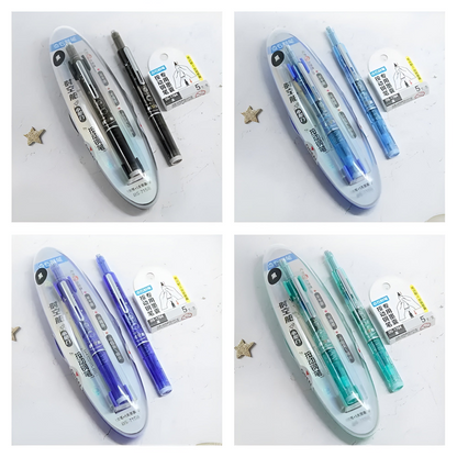 FountainPen - Uttrekkbar Og Gjenfyllbar Fyllepenn Med Blekkpatroner