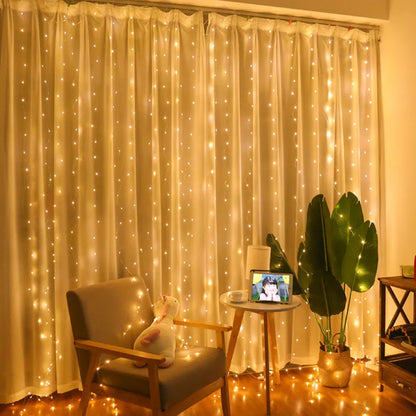 Ledsen™ CurtainLights: Nem-Installation Hyggelige Hjem LED Lyskæde Gardin Lys