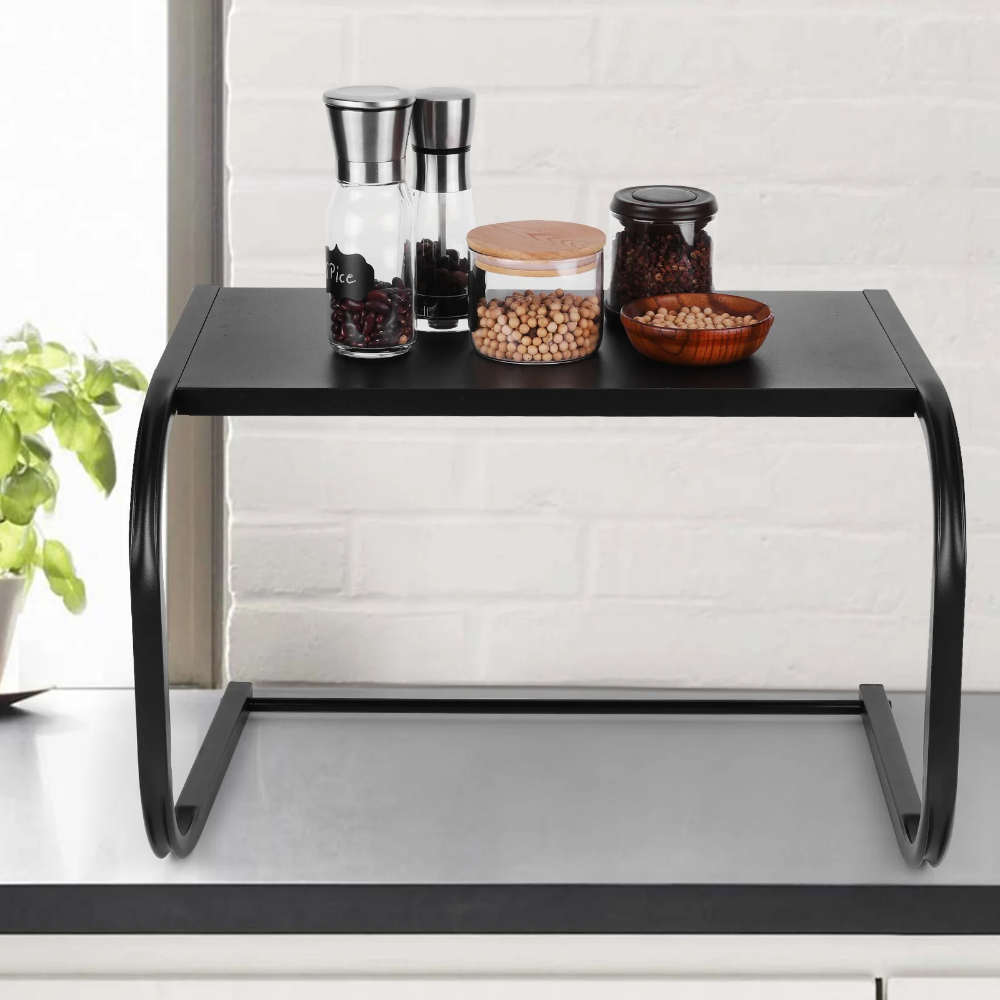 Globetrek° StackShelf: Multifunktionel Dobbelt-Niveau Bordplade Stabel Hylde
