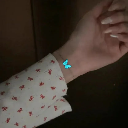 Jewelance™ GlowingButterfly 1+1 GRATIS: Mote Glødende Sommerfugl Halskjede Og Armbånd Sett