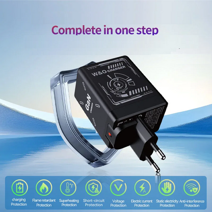 DualCharger: Rask Lading Dobbelt Uttrekkbar Kabel Reiselader