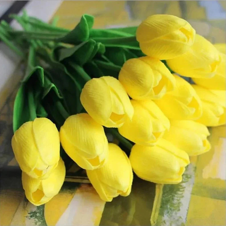 ArtificialTulips: Realistisk Skjønnhet Kunstig Blomsterdekorasjon Tulipansett