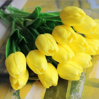 ArtificialTulips: Realistisk Skjønnhet Kunstig Blomsterdekorasjon Tulipansett
