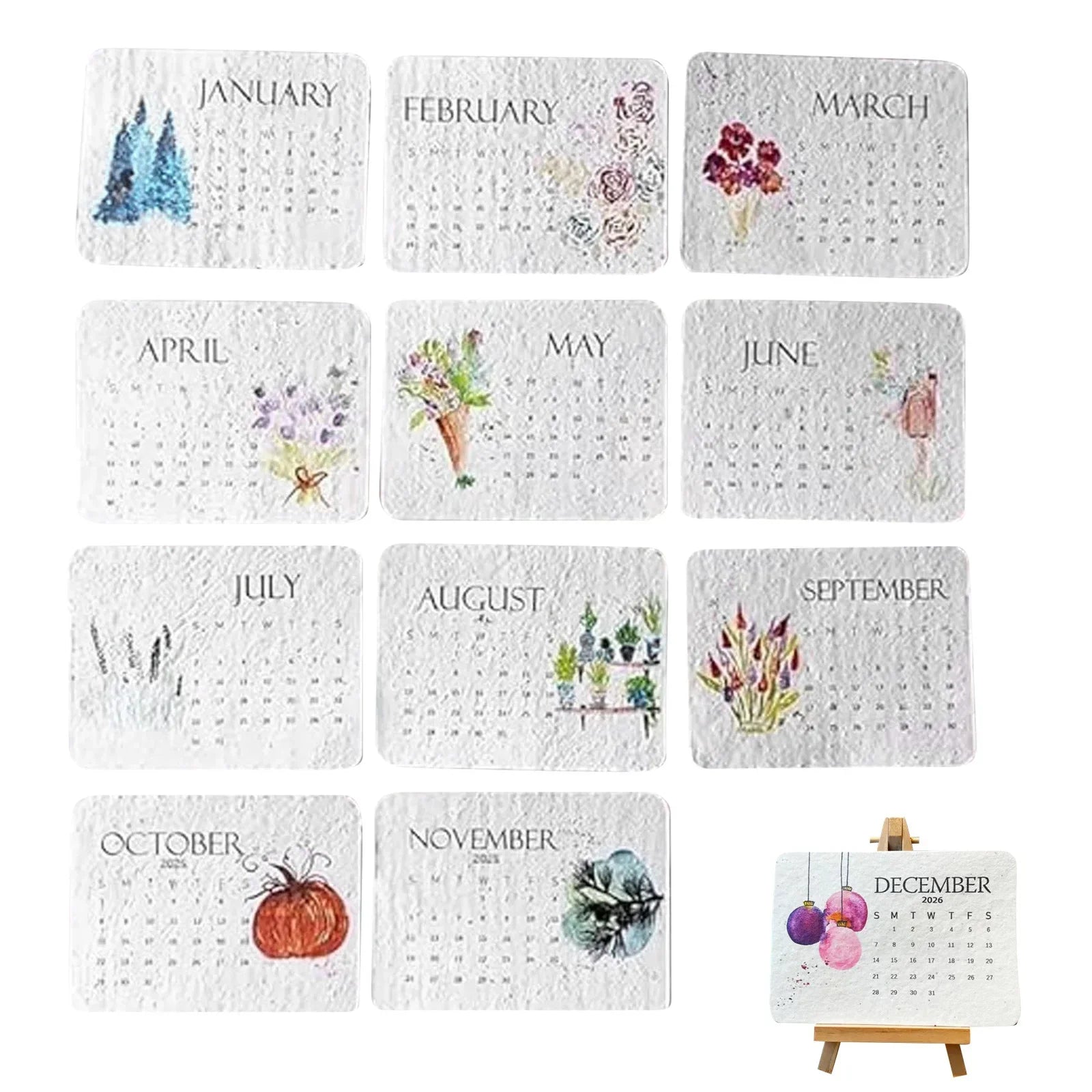 PaperSeeds: Miljøvennlig Kjærlighet 2026 Papir Frø Kalender