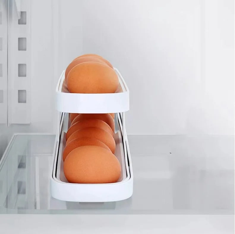 Globetrek° EggHolder: Automatisk Rullende Plassbesparende Eggdispenser